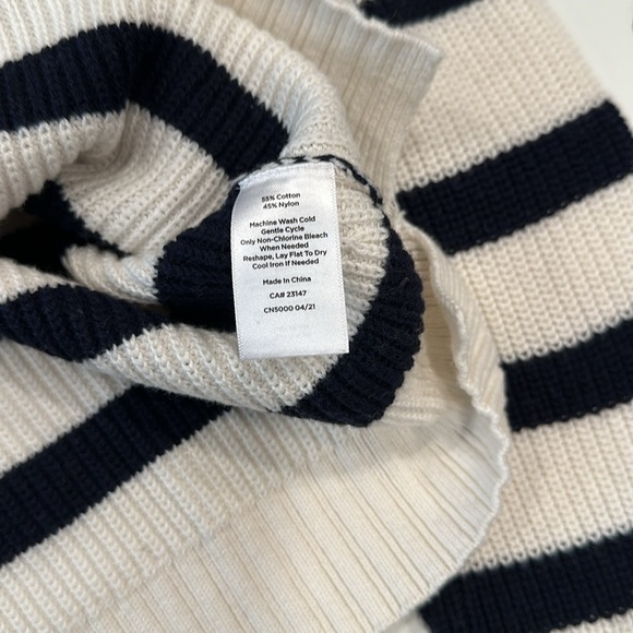Talbots Black & White Striped Sweater - Picture 5 of 7